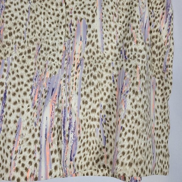 DKNY Women's Animal Prink Golf Skort With Front Zip Pockets Size 18 - Picture 4 of 13